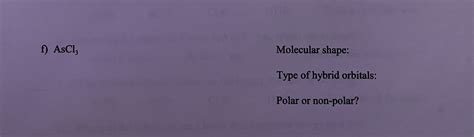 Solved Type of hybrid orbitals: | Chegg.com