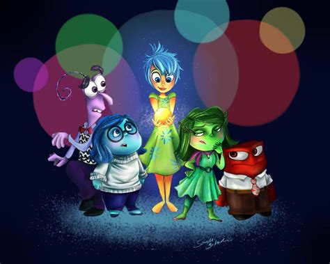 Fear, Sadness, Joy, Disgust & Anger (Drawing by Blossom525 @deviantART) #InsideOut | Disney ...