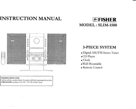 Fisher Car Stereo System Slim 1500 Users Manual