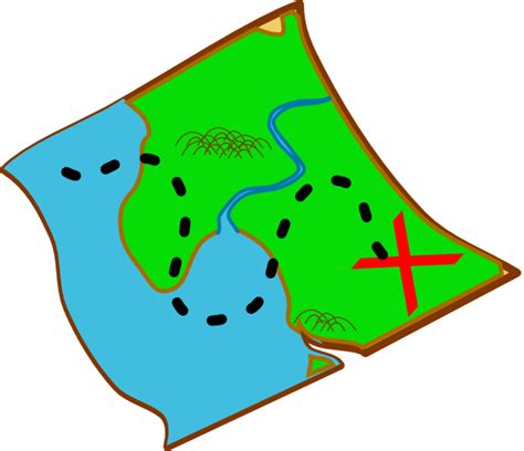 Treasure Map (ocal) Diff Colours Clip Art at Clker.com - vector clip art online, royalty free ...