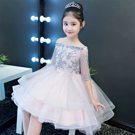 Luxury Girls Kids Princess Lace Birthday Party Dress Wedding Gowns for Children Graduation ...