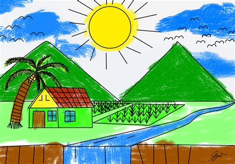 Gambar Pemandangan Anak Sd - Gambar Sketsa Untuk Mewarnai Anak SD kelas 3 - enolink : Check ...