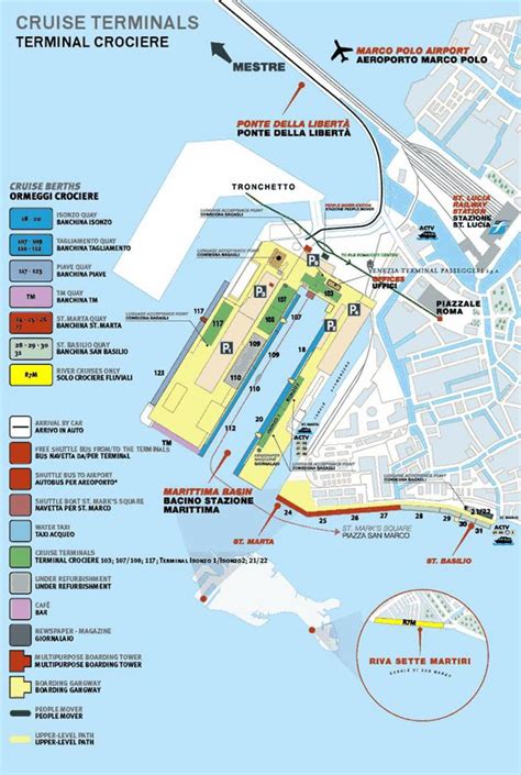 Venice cruise port map - Map of Venice italy cruise port (Italy)