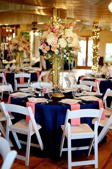 Creating The Perfect Coral Navy Gold Wedding - jenniemarieweddings