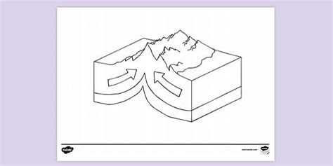 Collision Plate Boundary Colouring | Colouring Sheets