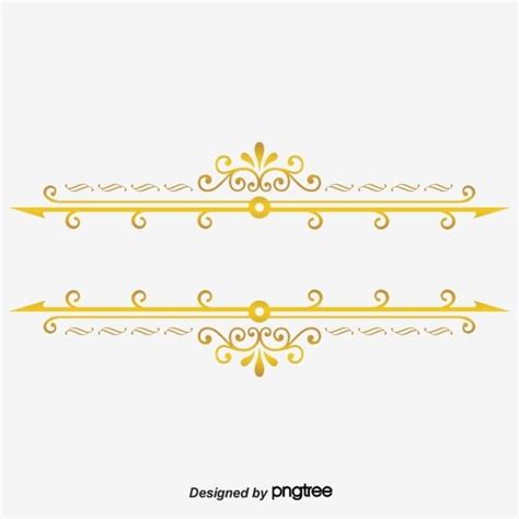 Continental Gold PNG Picture, Continental Gold Line Border Vector, Gold Clipart, Golden Lines ...