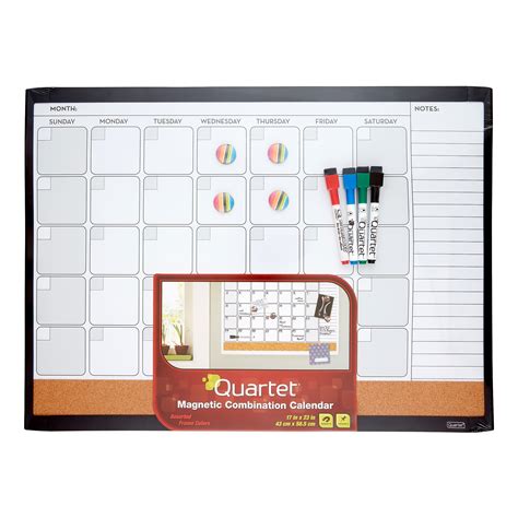 Quartet Dry Erase Cork Calendar Board, 17 x 23 Inch - Walmart.com