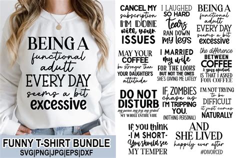 Funny SVG Bundle | Funny T-shirt Bundle Graphic by PixelKat · Creative Fabrica