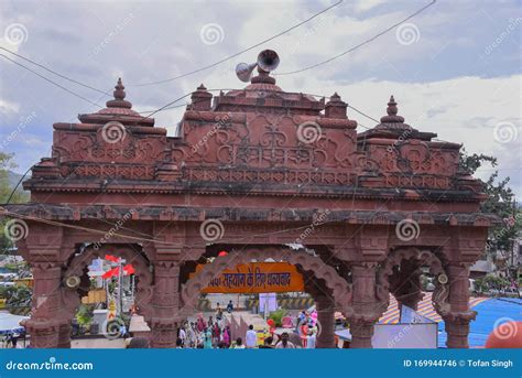 The Main Gate To the Temple of Maa Chamunda and Maa Tulja Bhavani, Devotees Visiting the Temple ...