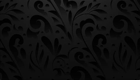 Black Floral Background Design