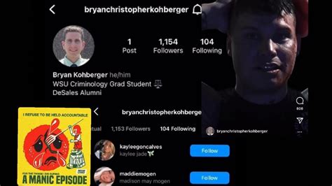 Bryan Kohberger’s eerie Instagram post from October, Followed 2 of his alleged victims - YouTube