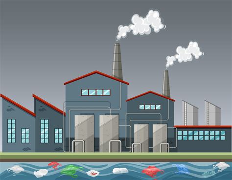 Factory Water Pollution Drawing