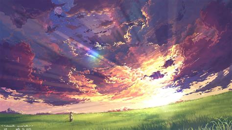 Anime Sky Sunset Wallpapers - Wallpaper Cave