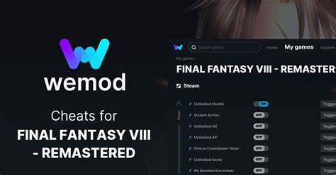 FINAL FANTASY VIII - REMASTERED Cheats & Trainers for PC | WeMod