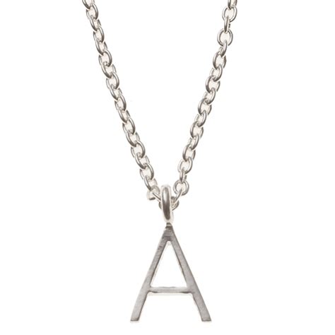 Silver Alphabet Necklace | Oliver Bonas