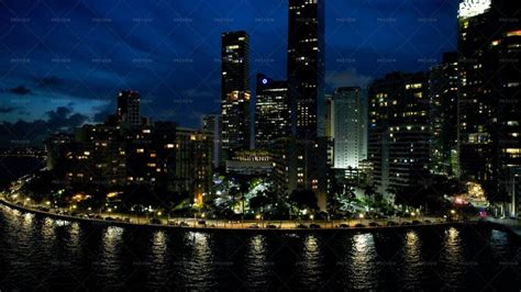 Miami Skyline At Night - Stock Photos | Motion Array