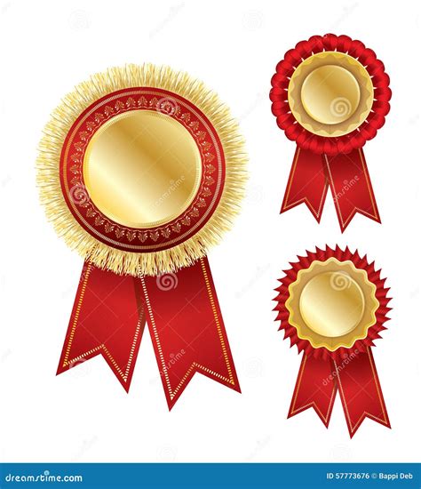 Vector Award Badge with Ribbon Stock Vector - Illustration of label, detailed: 57773676