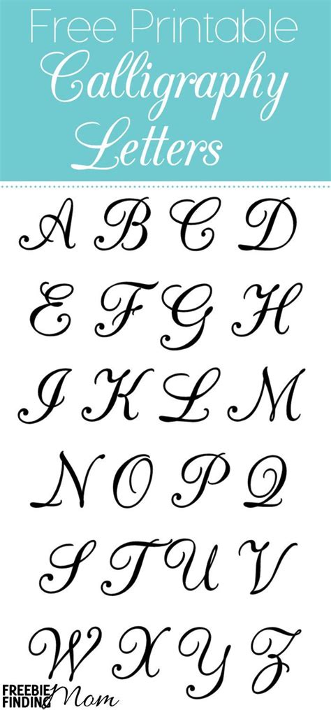 Calligraphy Alphabet Printable