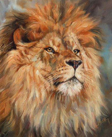 Lion Painting by David Stribbling - Pixels