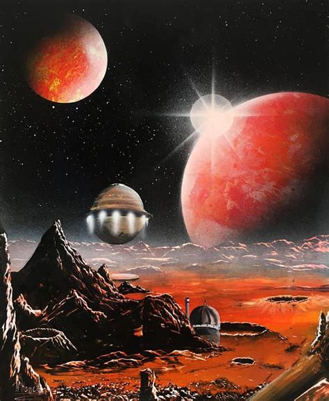 Sci fi art Sci-fi painting Mars art Craters Space ship | Venus art, Spray paint artwork, Mars art