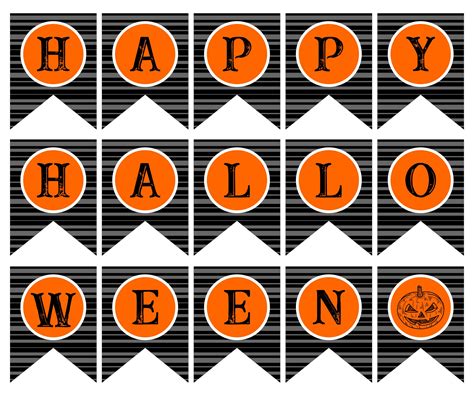 Vintage Halloween Printable Banner