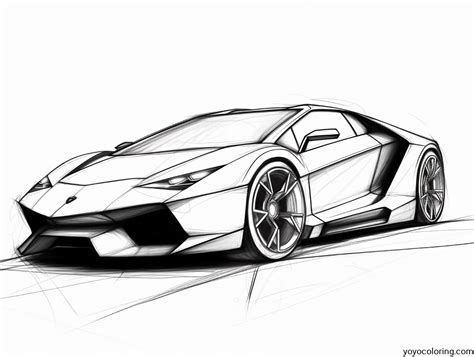 Lamborghini Coloring Pages ᗎ Printable Painting Template