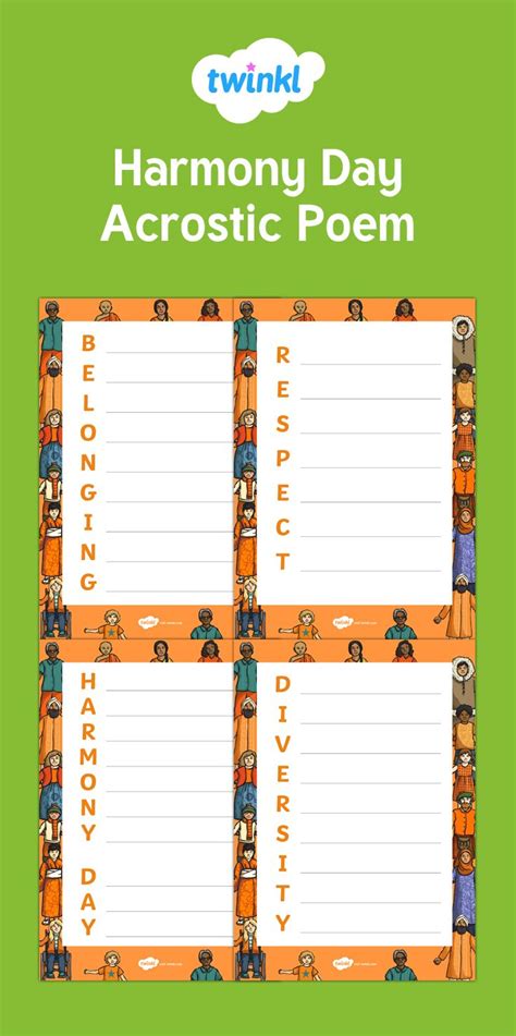 Acrostic poem template for students to use their creativity and express their ideas about ...