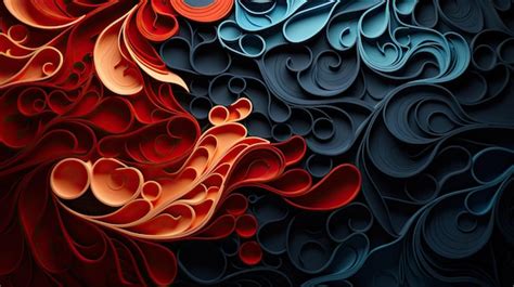 Premium AI Image | a colorful abstract painting of a red and blue abstract background.