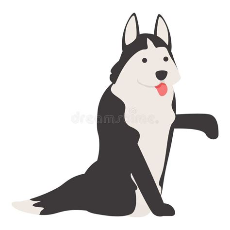 Dog Give Paw Icon Cartoon Vector. Golden Puppy Stock Vector - Illustration of active, purebred ...