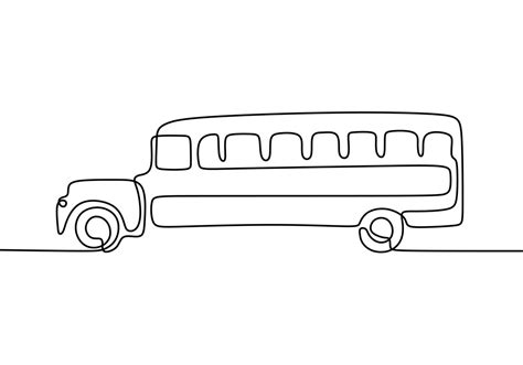 Simple and Elegant School Bus Drawing