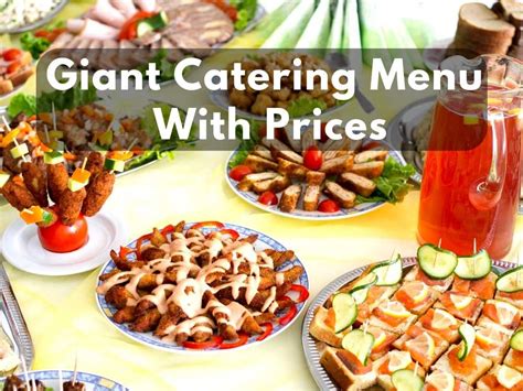 Giant Catering Menu With Prices (Updated July 2023) - Modern Art Catering