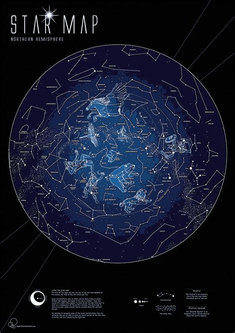 Science - Astronomy - Map - Celestial Map Of Constellations Visible - Free Printable Star Maps ...