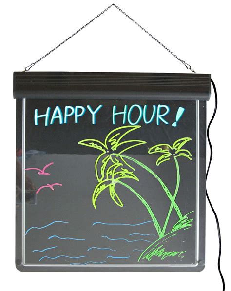 Flashing Neon Dry Erase Board - LED Lighted Open Neon Sign & Writable Menu Board- Buy Online in ...