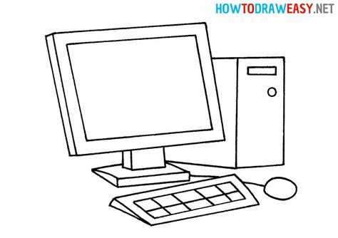 How to draw a computer for kids – Artofit