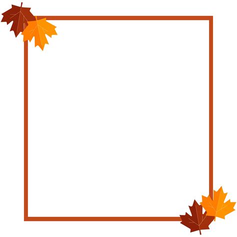 Fall Border Clip Art - 10 Free PDF Printables | Printablee | Fall borders, Clip art borders ...