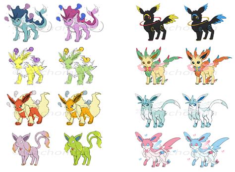 Eevee Mega Evolutions (CONCEPT ART + Stats) by Cachomon on DeviantArt