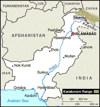 Karakoram '99: Map of Pakistan