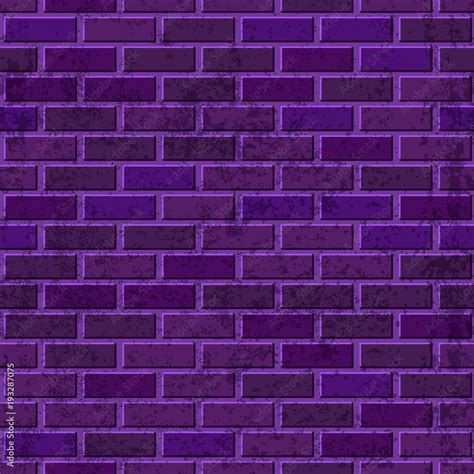 Vector purple brick wall seamless texture. Abstract architecture and loft interior violet ...