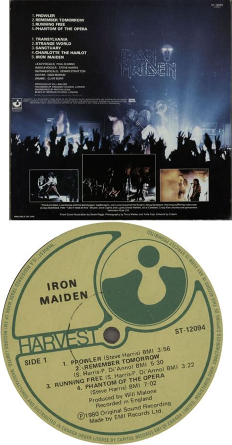 Iron Maiden Iron Maiden Canadian Vinyl LP — RareVinyl.com