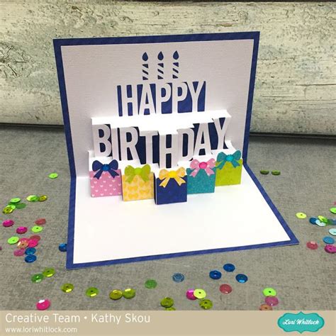 Pin by Joyce Lawton on Lori Whitlock | Pop up card templates, Cricut birthday cards, Diy pop up ...