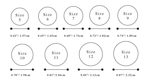 Printable Ring Size Chart Mens