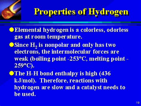 Physical Properties Of Hydrogen