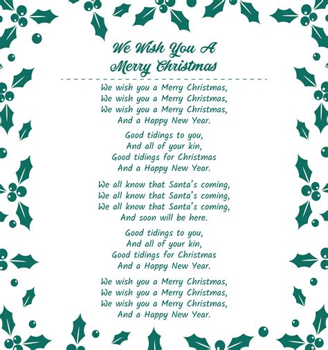 Free Printable Christmas Song Lyrics - Printable Word Searches