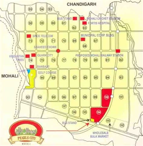 Mohali Stadium Map