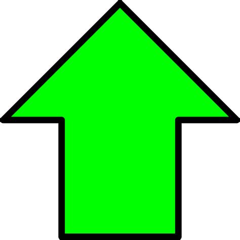 Clipart - Green up arrow