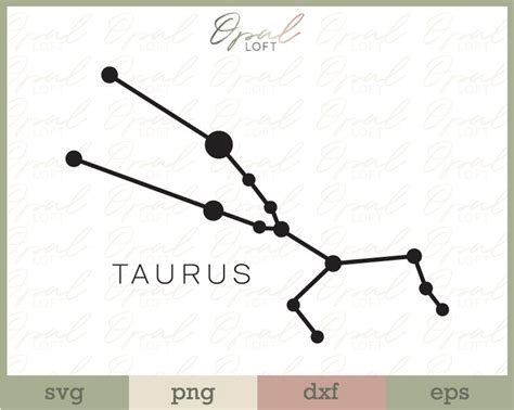 Taurus Constellation Cut File Constellation SVG Zodiac SVG Star SVG Taurus - Etsy