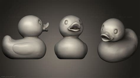 Figurines simple - Rubber duck, STKPR_1110. 3D stl model for CNC