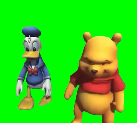 Donald Duck and Winnie the Pooh dancing (Green Screen) (Meme Template) – CreatorSet