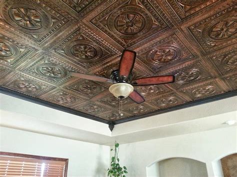 Antique Copper Ceiling Tiles in a Living Room – Idea Library