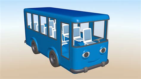 3D model Bus Cartoon 3D Model - 3DHunt.co